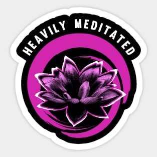 Heavily Meditated Purple - Yoga Sticker